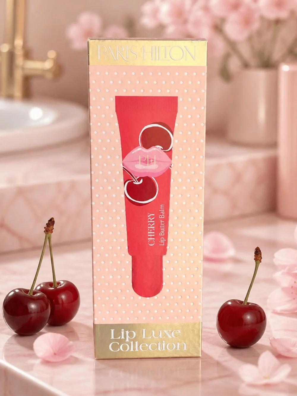 Paris Hilton Lip Luxe Collection Beauty Gift Set with Lip Balms & Keychains New